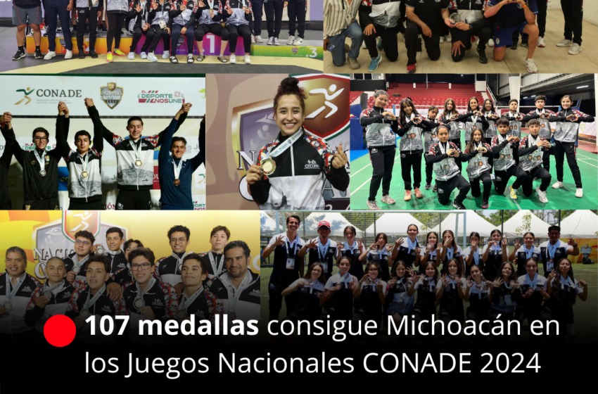  Michoacán ganó 107 medallas en Nacionales Conade 2024.